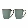 Denby Regency Green Set of 2 Stoneware Mugs - Elegant & Durable Drinkware -HARTS OF STUR Sales 002042018 Denby Regency Green Set Of 2 Mugs