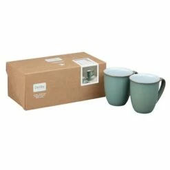 Denby Regency Green Set of 2 Stoneware Mugs - Elegant & Durable Drinkware -HARTS OF STUR Sales 002042018 Denby Regency Green Set Of 2 Mugs 3