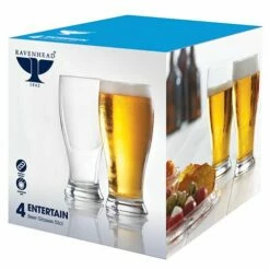 Ravenhead Entertain 530ml Set of 4 Beer Glasses - Premium Drinkware for Beer Lovers -HARTS OF STUR Sales 0041607 Ravenhead Entertain Set Of 4 Beer Glasses 53cl 2