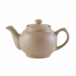 Price & Kensington Matt Taupe 6 Cup Teapot - Elegant Ceramic Teapot for Tea Lovers