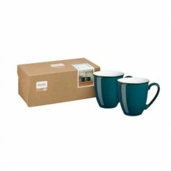 Denby Greenwich Set Of 2 Stoneware Mugs - Elegant & Durable Drinkware -HARTS OF STUR Sales 024041018 Denby Greenwich Set Of 2 Mugs 5