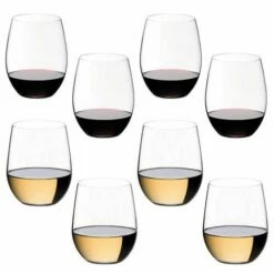 Riedel O Cabernet/Merlot & Viognier/Chardonnay Wine Glass Set - 8-Piece Premium Drinkware -HARTS OF STUR Sales 0 5 1789