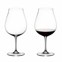 Riedel Vinum New World Pinot Noir Wine Glasses, Set of 2 - Premium Crystal Drinkware for Red Wine Enthusiasts -HARTS OF STUR Sales 0 5 2866