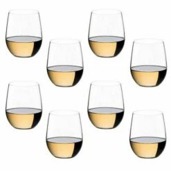 Riedel O Viognier / Chardonnay Wine Glass 8 Piece Set - Premium Crystal Drinkware -HARTS OF STUR Sales 0 5 2969