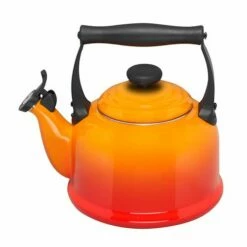 Le Creuset Volcanic Traditional Kettle - Enamel Cast Iron Stovetop Tea Kettle, 1.7L -HARTS OF STUR Sales 0 5 59