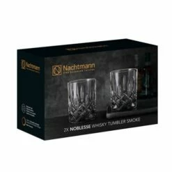 Nachtmann Noblesse Whisky Tumbler Smoke Set Of 2 - Premium Crystal Drinkware -HARTS OF STUR Sales 104245 Nachtmann Noblesse Whisky Tumbler Smoke 2 Pack 3