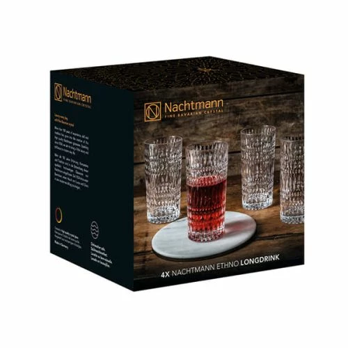 Nachtmann Ethno Longdrink Set Of 4 - Premium Crystal Glasses for Cocktails & Long Drinks 7 Nachtmann Ethno Longdrink Set Of 4 - Premium Crystal Glasses for Cocktails & Long Drinks - Image 5