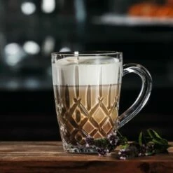 Nachtmann Noblesse Coffee Mug Set Of 2 - Elegant Crystal Glass Mugs for Coffee or Tea -HARTS OF STUR Sales 104907 Nachtmann Noblesse Coffee Mug 2 Pack 1