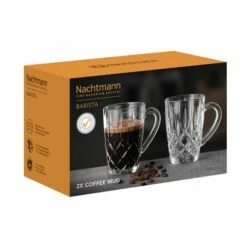 Nachtmann Noblesse Coffee Mug Set Of 2 - Elegant Crystal Glass Mugs for Coffee or Tea -HARTS OF STUR Sales 104907 Nachtmann Noblesse Coffee Mug 2 Pack 3