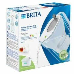 Brita Style Cool Grey Water Filter Jug | 2.4L Capacity | BPA-Free | Improves Taste & Reduces Impurities -HARTS OF STUR Sales 1051125 Brita Style Cool Grey Jug System 2