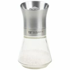 T&G CrushGrind Tip Top Stainless Steel Salt Mill - Premium Tableware for Effortless Seasoning