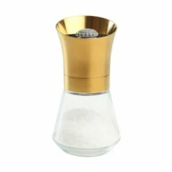 T&G CrushGrind Tip Top Deco Gold Salt Mill - Premium Tableware for Stylish Dining
