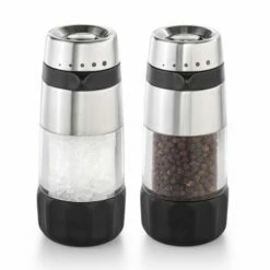 OXO Good Grips Salt & Pepper Grinder Set - Adjustable Ceramic Grinders, Stainless Steel Finish, Tableware Essential