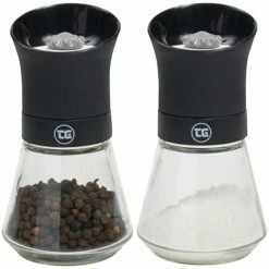 T&G CrushGrind Tip Top Pepper & Salt Mill Set - Premium Tableware for Seasoning