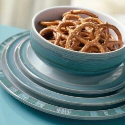 Denby Azure Medium Plate - Premium Stoneware Tableware for Everyday Dining -HARTS OF STUR Sales 123010004 Denby Azure Medium Plate 3