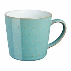 Denby Azure Cascade Mug - Premium Stoneware Coffee Mug, 350ml, Dishwasher & Microwave Safe