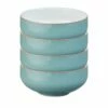 Denby Azure 4 Piece Cereal Bowl Set - Premium Stoneware Tableware -HARTS OF STUR Sales 123041007 DENBY AZURE 4 PIECE CEREAL BOWL SET