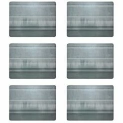 Denby Colours Grey 6 Piece Placemats - Premium Table Mats for Stylish Dining