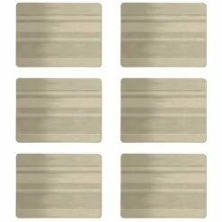 Denby Colours Natural 6 Piece Placemats - Stylish & Durable Table Mats for Everyday Dining