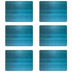 Denby Colours Turquoise 6 Piece Placemats - Premium Table Mats for Stylish Dining
