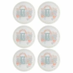 Denby Set Of 6 Walled Garden Round Placemats - Premium Table Mats for Stylish Dining