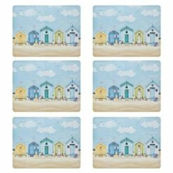 Denby Seaside Set of 6 Placemats - Stylish & Durable Table Mats for Dining