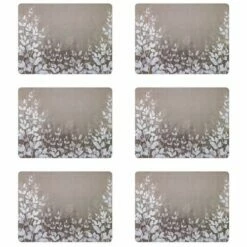 Denby Colours Natural Foliage Placemats Set Of 6 - Stylish Table Mats for Modern Dining
