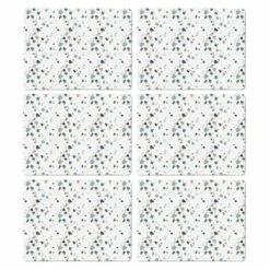 Denby Elements Set of 6 Terrazzo Effect Neutrals Placemats - Stylish Table Mats for Dining