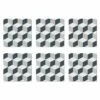 Denby Grey Geometric Square Set Of 6 Placemats - Premium Tableware -HARTS OF STUR Sales 151018729 Denby Grey Geometric Square Set Of 6 Placemats
