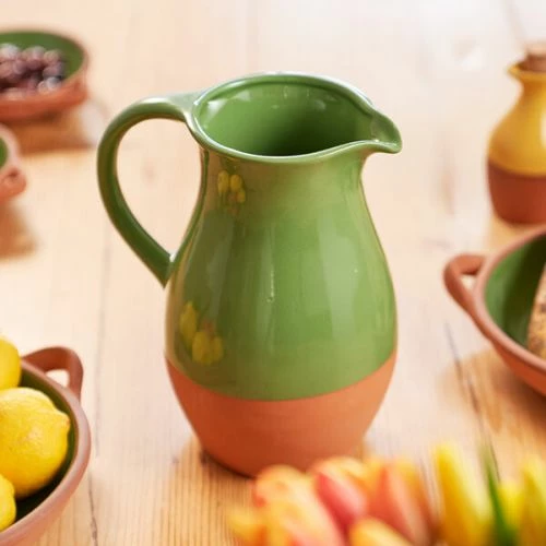 Dexam Sintra Glazed Terracotta Jug Green - Elegant Decanter & Pitcher for Drinks 5 Dexam Sintra Glazed Terracotta Jug Green - Elegant Decanter & Pitcher for Drinks - Image 3