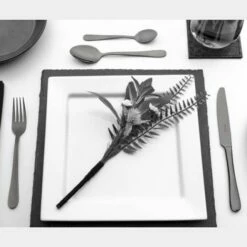 Grunwerg Windsor Black 16-Piece Cutlery Set - Premium Stainless Steel Boxed Cutlery for Dining -HARTS OF STUR Sales 16BXWSRBK Grunwerg Windsor Black 16 Piece Boxed Cutlery Set 2