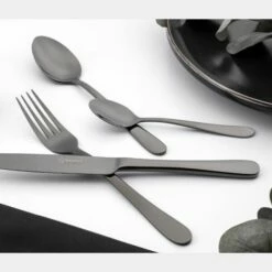 Grunwerg Windsor Black 16-Piece Cutlery Set - Premium Stainless Steel Boxed Cutlery for Dining -HARTS OF STUR Sales 16BXWSRBK Grunwerg Windsor Black 16 Piece Boxed Cutlery Set 3