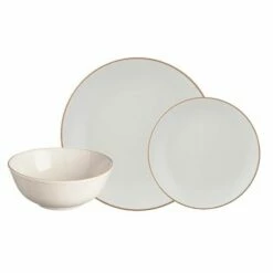 Mason Cash Classic Collection Cream 12 Piece Dinner Set - Elegant Tableware for Everyday Dining
