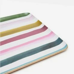 Joules Multi Stripe Large Tray - Willow Wood 36cm x 28cm - Stylish Tableware for Home Decor -HARTS OF STUR Sales 215606MLTISTRPCM Joules Multi Strip Large Tray Willow Wood 36cm 28cm 1