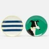 Joules Brightside Doris The Dog Set Of 2 Side Plates - Charming Tableware for Dog Lovers -HARTS OF STUR Sales 218317DOGSTRIPE Joules Brightside Doris The Dog Set Of 2 Side Plates