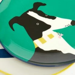 Joules Brightside Doris The Dog Set Of 2 Side Plates - Charming Tableware for Dog Lovers -HARTS OF STUR Sales 218317DOGSTRIPE Joules Brightside Doris The Dog Set Of 2 Side Plates 3