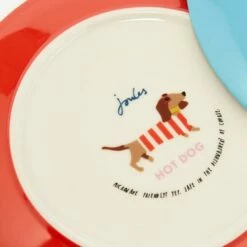 Joules Brightside Dachshund Set Of 2 Side Plates - Stylish Tableware for Dog Lovers -HARTS OF STUR Sales 218317STRIPEDACH Joules Brightside Dachshund Set Of 2 Side Plates 2