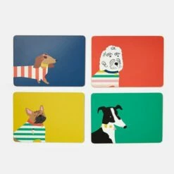 Joules Brightside Corkback Placemats - Set of 4, Waterproof & Durable Table Mats