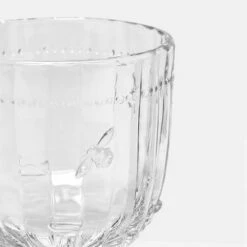 Joules Country Cottage Pressed Glass Bee Wine Glass Set Of 4 - Elegant Drinkware for Every Occasion -HARTS OF STUR Sales 218346GLASSBEE Joules Country Cottage Pressed Glass Bee Wine Glass Set Of 4 1