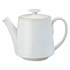 Denby Natural Canvas Straight Teapot - Premium Ceramic Teapot for Tea Lovers