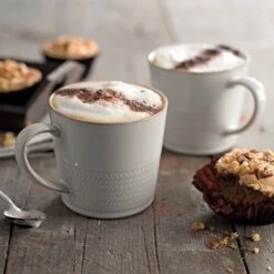 Denby Natural Canvas 2 Piece Textured Mug Set - Premium Stoneware Drinkware -HARTS OF STUR Sales 375040579 Denby Natural Canvas 2pc Textured Mug Set 3