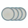 Denby Elements Blue Set Of 4 Dinner Plates - Premium Stoneware Tableware -HARTS OF STUR Sales 381040005 Denby Elements Blue Set Of 4 Dinner Plates