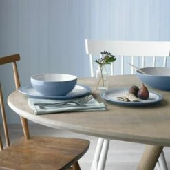 Denby Elements Blue 12 Piece Tableware Set - Premium Dinnerware for Stylish Dining -HARTS OF STUR Sales 381041981 Denby Elements Blue 12 Piece Tableware Set 3