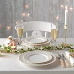 Denby Monsoon Lucille Gold Set Of 2 Champagne Flutes - Elegant Drinkware -HARTS OF STUR Sales 401013767 Denby Monsoon Lucille Gold Pack of 2 Champagne Flutes 2