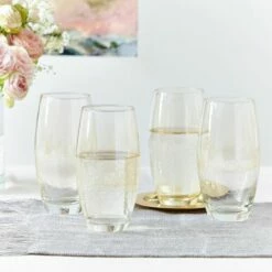 Denby Monsoon Lucille Gold Set Of 2 Large Tumblers - Premium Drinkware -HARTS OF STUR Sales 401013768 Denby Monsoon Lucille Gold Pack of 2 Tumblers 2