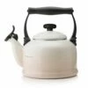Le Creuset Meringue Traditional Enamel Stovetop Kettle - 1.7L, Durable Cast Iron, Classic Design -HARTS OF STUR Sales 40102027160000 Le Creuset Traditional Kettle with Fixed Whistle 2 1L Meringue New