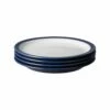 Denby Elements Dark Blue Set Of 4 Medium Plates | Premium Tableware -HARTS OF STUR Sales 405041004 Denby Elements Dark Blue Set Of 4 Medium Plate