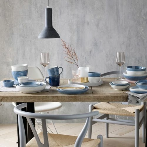 Denby Studio Blue Chalk Medium Coupe Plate - Elegant Tableware for Modern Dining 6 Denby Studio Blue Chalk Medium Coupe Plate - Elegant Tableware for Modern Dining - Image 4