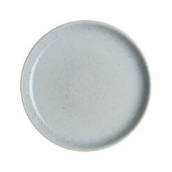 Denby Studio Blue Pebble Coupe Dinner Plate - Elegant Stoneware Tableware