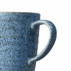 Denby Studio Blue Flint/Chalk Ridged Mug - Premium Stoneware Mug for Coffee & Tea -HARTS OF STUR Sales 409010616 Denby Studio Blue Flint Chalk Ridged Mug 1